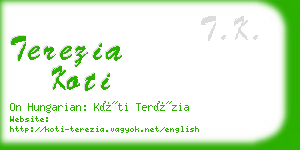 terezia koti business card